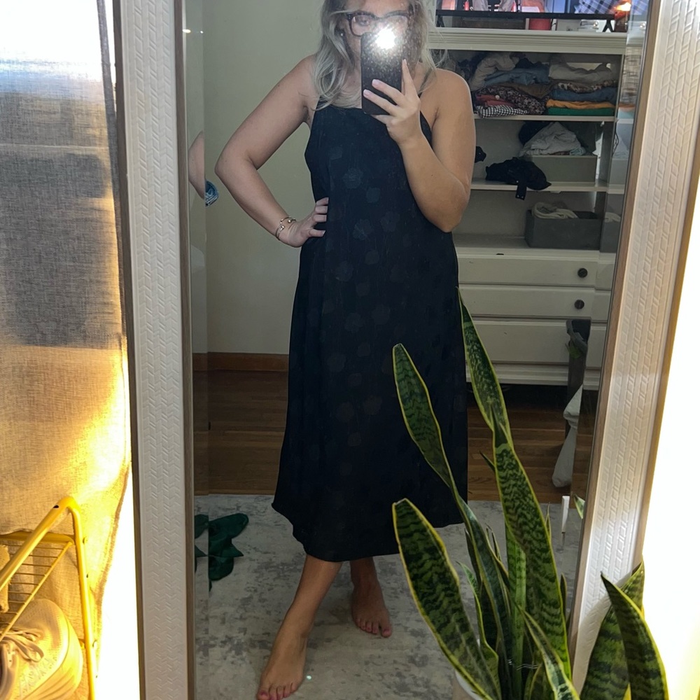 NWT Slip Dress with Subtle Floral details